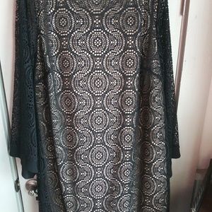 *2 for $15**black lace over tan dress never worn
